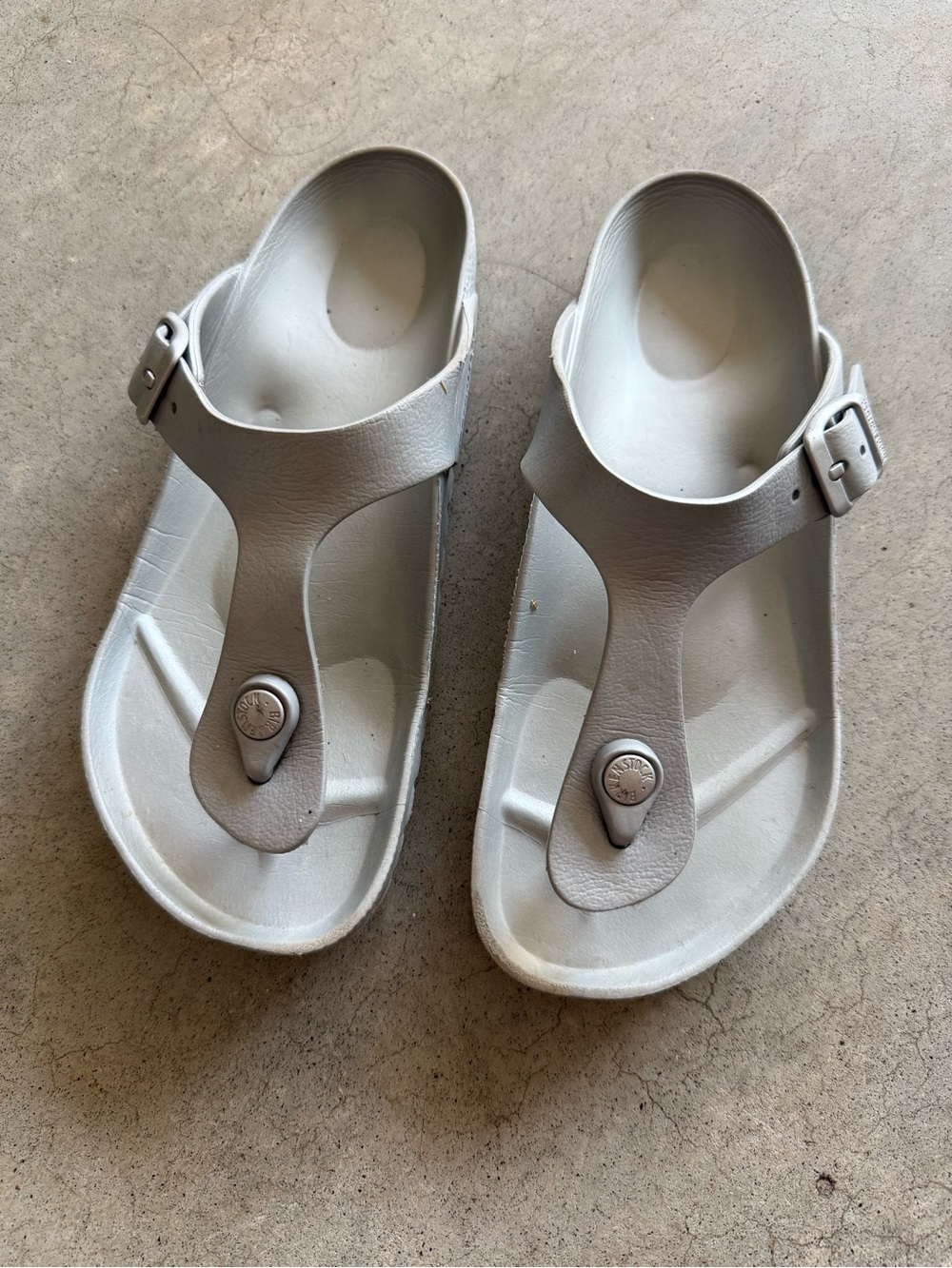 Birkenstock White Gizeh EVA Thong Sandals